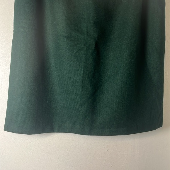 Savannah Vintage 100% Wool Lined Emerald Green Zip Pencil Skirt Sz 12 - Picture 3 of 9